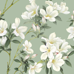 Elegant hand-painted flowers 