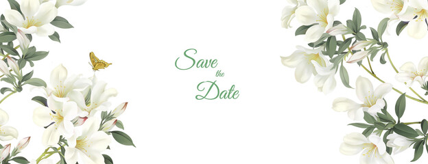 Elegant hand-painted flowers 