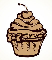 Cake. Vector drawing