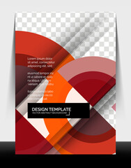 Circle design a4 flyer print template, annual report design