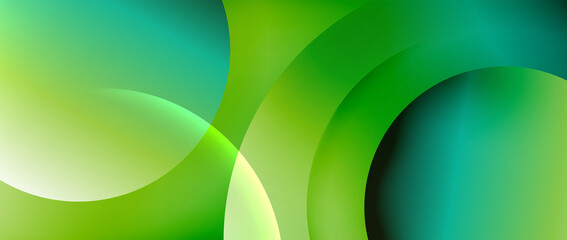 Circle modern geometric abstract background with liquid gradients