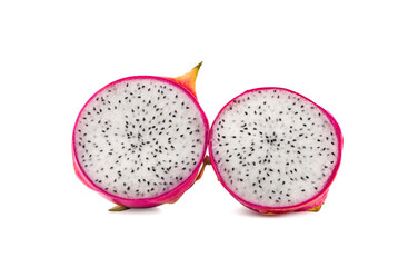 Dragon fruit, pitaya an isolated on white background with clipping path