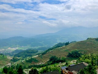 Obraz premium Ancient terraced rice fields. Ziquejie in Hunan province of China.