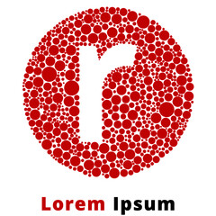 r Logo Pointillism