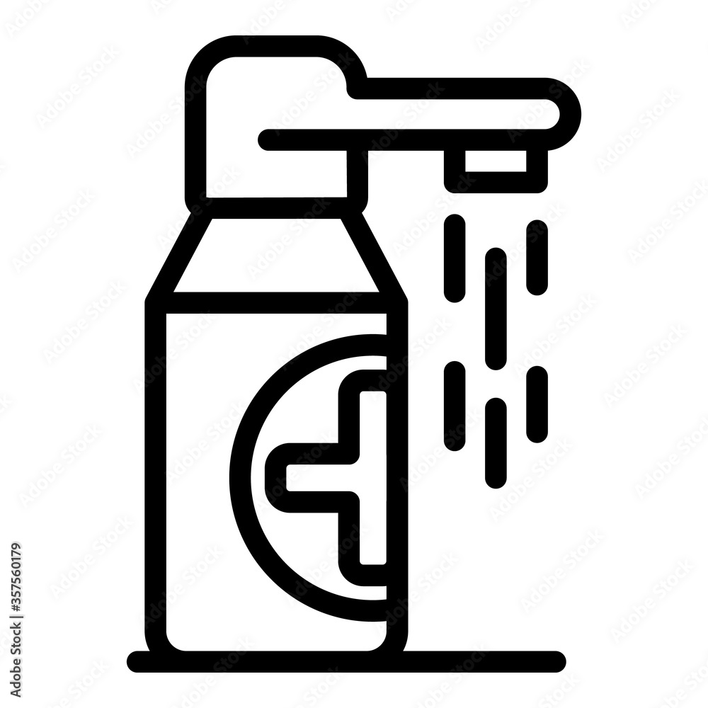 Sticker liquid soap icon. outline liquid soap vector icon for web design isolated on white background