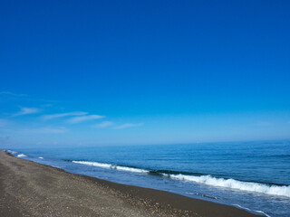 北海道、海、波、青、空