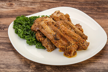 Stewed pork ribs with spices