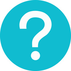 Question mark flat icon for apps and websites