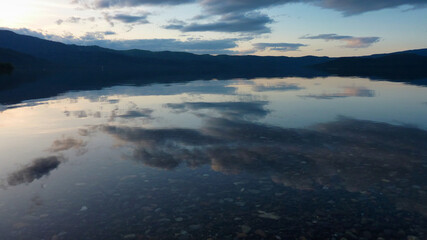 屈斜路湖, 湖, 雲, 風景, 反射, 夕焼け, 水, 自然,