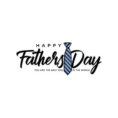 Happy Father&rsquo;s Day Calligraphy greeting card. Vector illustration