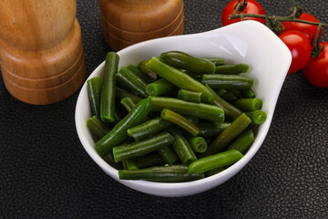 Green beans in the bowl