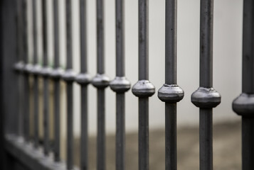 Metal wrought iron fence