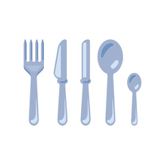 Fototapeta premium Cutlery - fork, knife, tablespoon, tea spoon