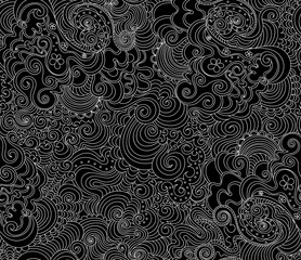 Beautiful abstract decorative vector seamless pattern with figured ornament