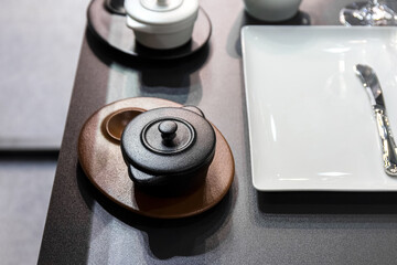 Japanese-style ceramic tableware.