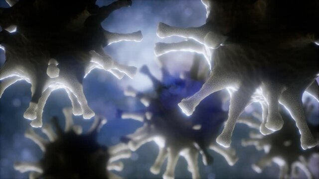 Coronavirus COVID-2019. rotation loop. 3D virus animation