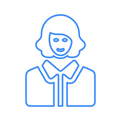 Avatar, girl, schoolgirl, student, user line icon