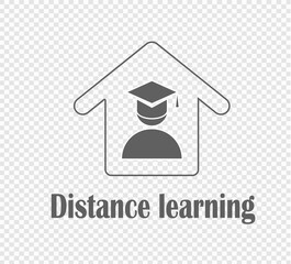 Online education. distance learning icon on transparent background