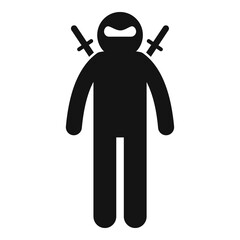 Japan ninja icon. Simple illustration of japan ninja vector icon for web design isolated on white background
