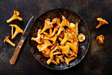raw mushroom