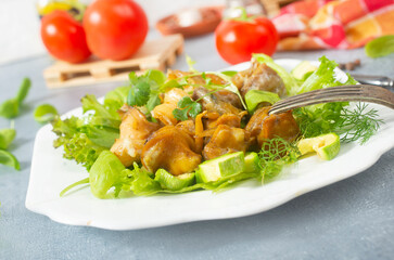 salad with rapana