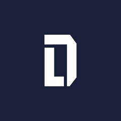 simple and modern initials D logo design