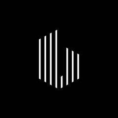 Cool and elegant initial letter B logo