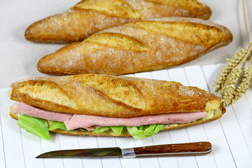 sandwich jambon salade 