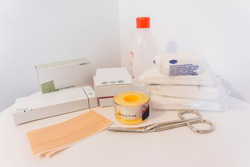 medications isolated in white background