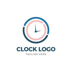 logo Clock Vector Design