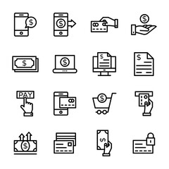 Pack Of Finance Line Icons 