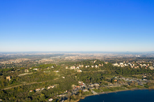 aerial view of the Ciampino plain Rome