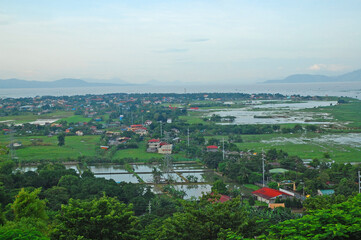 Overview of Rizal province in daytime in Baras, Rizal, Philippines