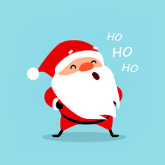 Santa Claus ho ho ho, isolated element for festive design, vector - 357575149