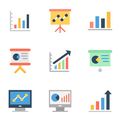 
Business Infographic Flat Vectors Pack 
