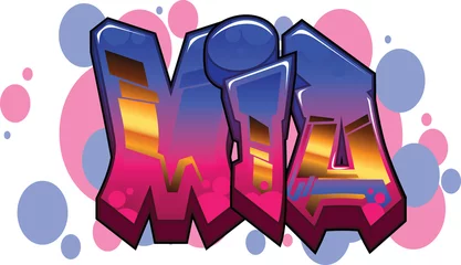 Fototapeten mia Name Text Graffiti Word Design © MindGem
