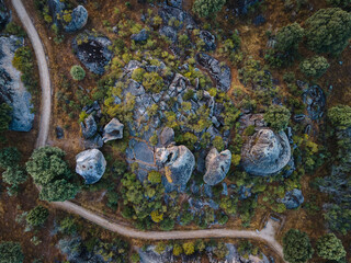 Landscape in the Natural Area of Barruecos. Malpartida de Caceres. Extremadura. Spain.