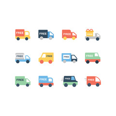 
Delivery Services Flat Vectors Pack 
