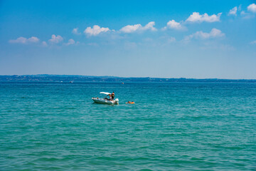 Fototapeta na wymiar Garda lake at Sirmione, Italy