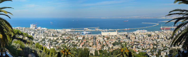 Panorama of Haifa from Carmel Hill.