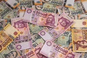 Fototapeta na wymiar Forint a bills banknote