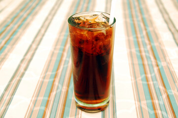 Cold refreshing iced tea beverage