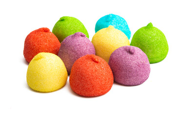 fruit marshmallows isolated