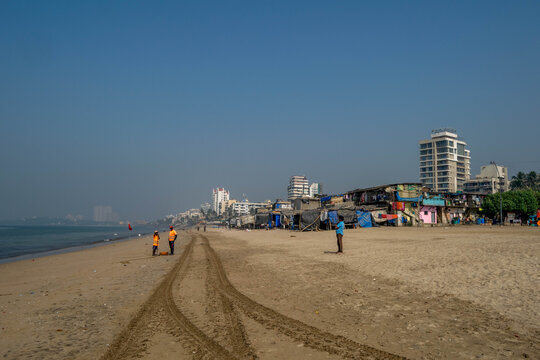 view on the Versova beach, in western Mumbai after complete cleaning