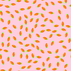 Seamless carrot vegetable kitchen pattern background wallpapers for cafe of cooking