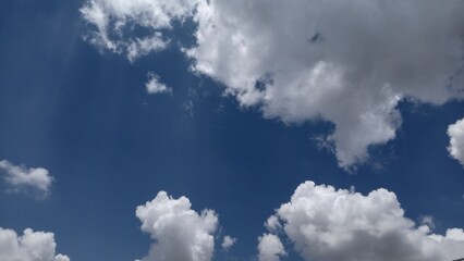 beautiful white clouds in sky. Abstract cloudscape wallpaper.