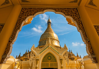 Maha Wizaya Paya, a pagoda located on Shwedagon Pagoda Road in Dagon Township, Yangon, Myanmar.
