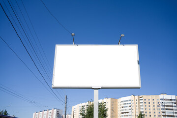 MOCKUP billboard on sky background