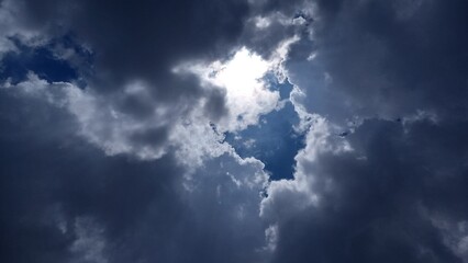 beautiful white clouds in sky. Abstract cloudscape wallpaper.