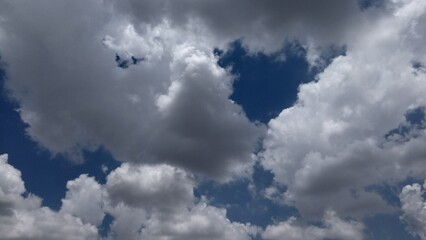 beautiful white clouds in sky. Abstract cloudscape wallpaper.